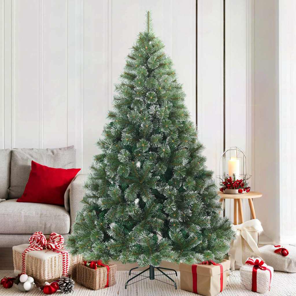 Kunst Kerstboom met Geveerde Takken, Sneeuw Bedekt Groen 180 cm is nu te koop bij PeponiXL, paradijselijk wonen!