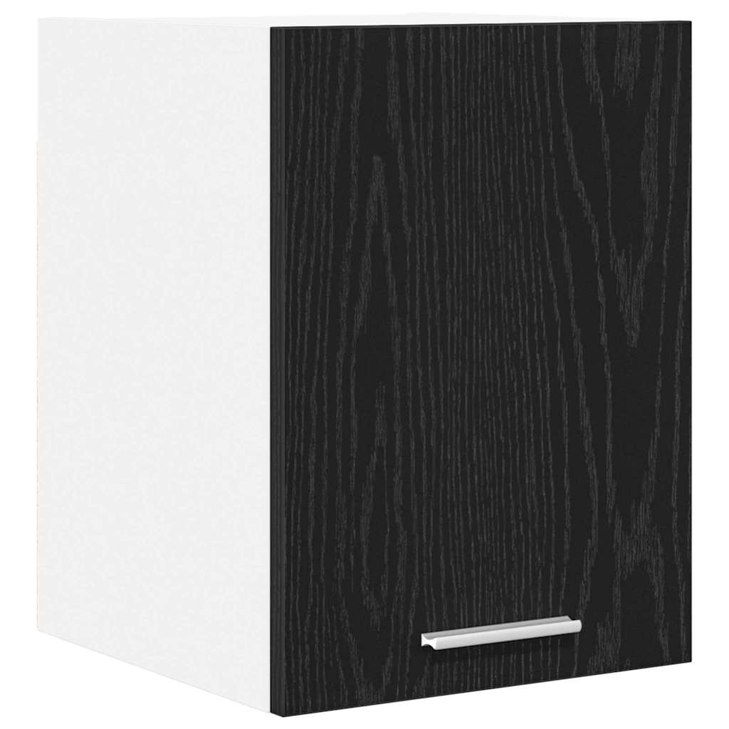 Hangkast Zwarte Eik en Wit 30 x 31 x 40 cm Bewerkt hout is nu te koop bij PeponiXL, paradijselijk wonen!