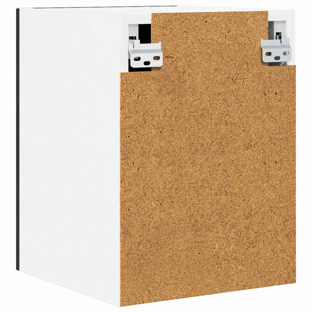 Hangkast Zwarte Eik en Wit 30 x 31 x 40 cm Bewerkt hout is nu te koop bij PeponiXL, paradijselijk wonen!