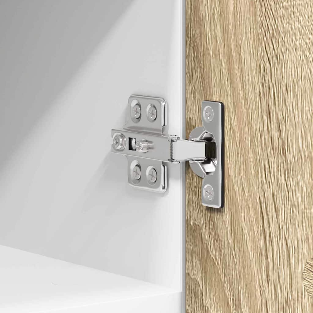 Hangkast Riga 2 pcs Sonoma Eik en Wit 30 x 31 x 40 cm is nu te koop bij PeponiXL, paradijselijk wonen!