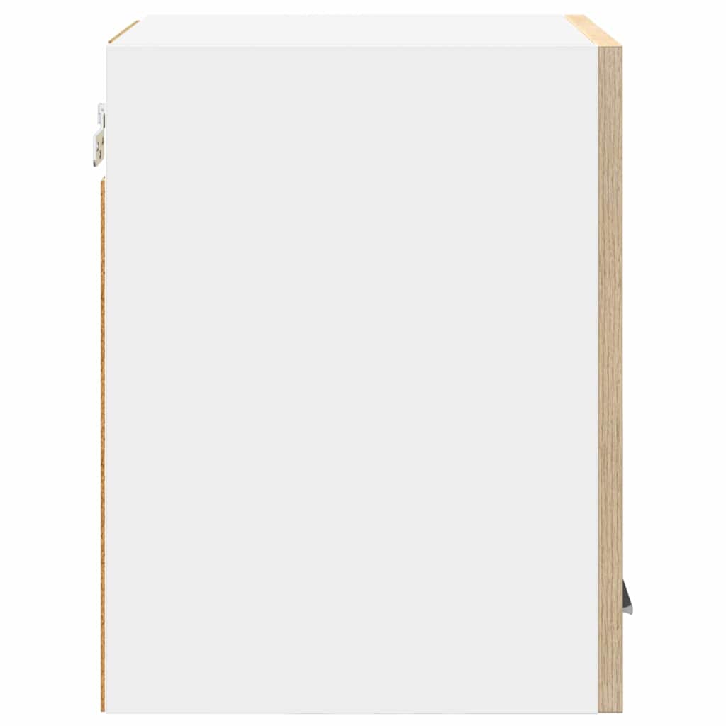 Hangkast Riga 2 pcs Sonoma Eik en Wit 30 x 31 x 40 cm is nu te koop bij PeponiXL, paradijselijk wonen!