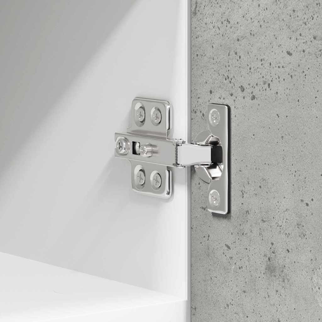 Hangkast 2 pcs Beton Grijs en Wit 30 x 31 x 40 cm Bewerkt hout is nu te koop bij PeponiXL, paradijselijk wonen!