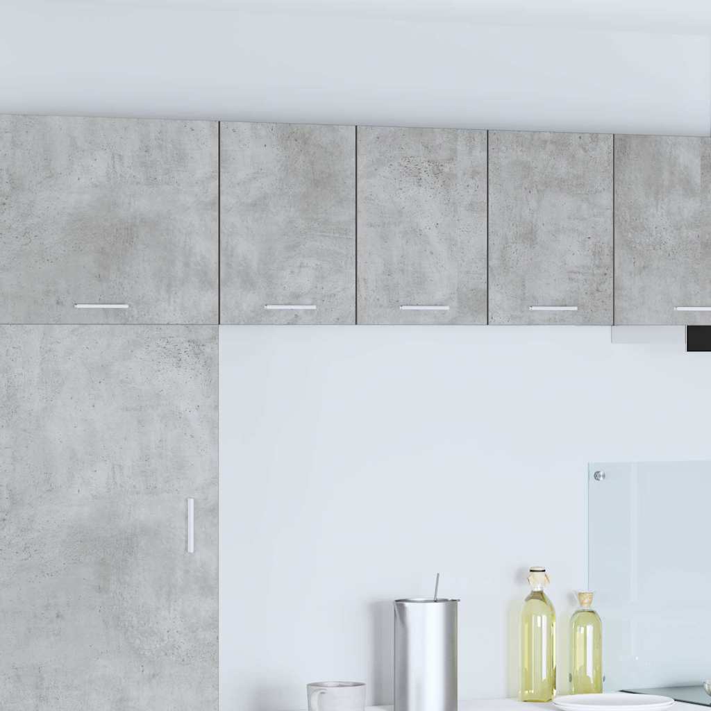 Hangkast 2 pcs Beton Grijs en Wit 30 x 31 x 40 cm Bewerkt hout is nu te koop bij PeponiXL, paradijselijk wonen!
