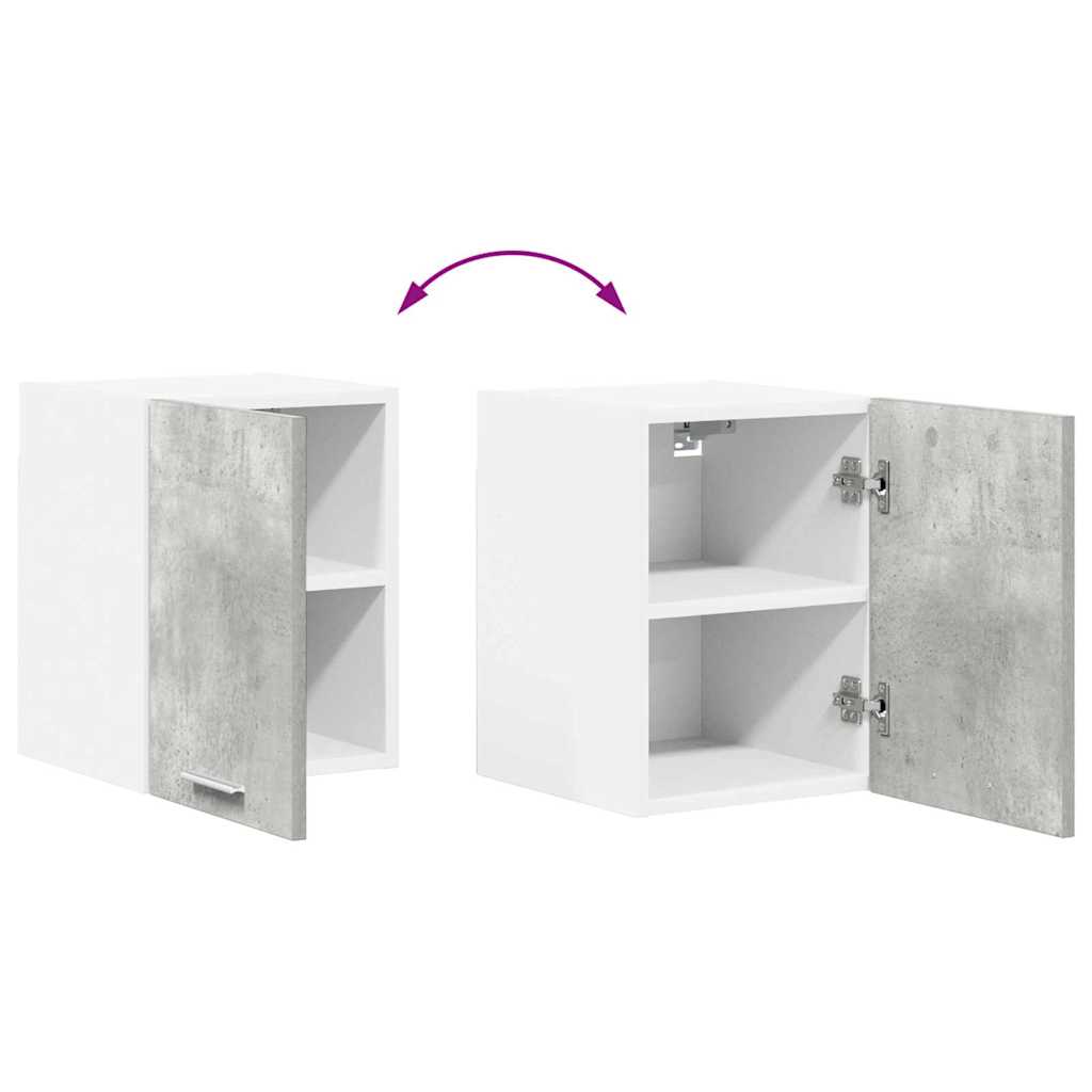 Hangkast 2 pcs Beton Grijs en Wit 30 x 31 x 40 cm Bewerkt hout is nu te koop bij PeponiXL, paradijselijk wonen!