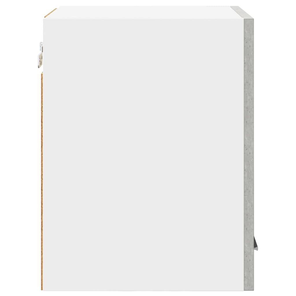 Hangkast 2 pcs Beton Grijs en Wit 30 x 31 x 40 cm Bewerkt hout is nu te koop bij PeponiXL, paradijselijk wonen!