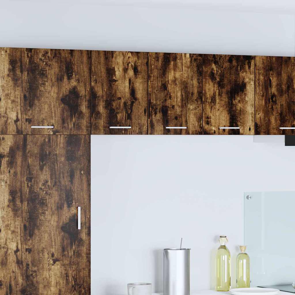 Hangkast Riga 2 pcs Gerookte Eik en Wit 30 x 31 x 40 cm is nu te koop bij PeponiXL, paradijselijk wonen!