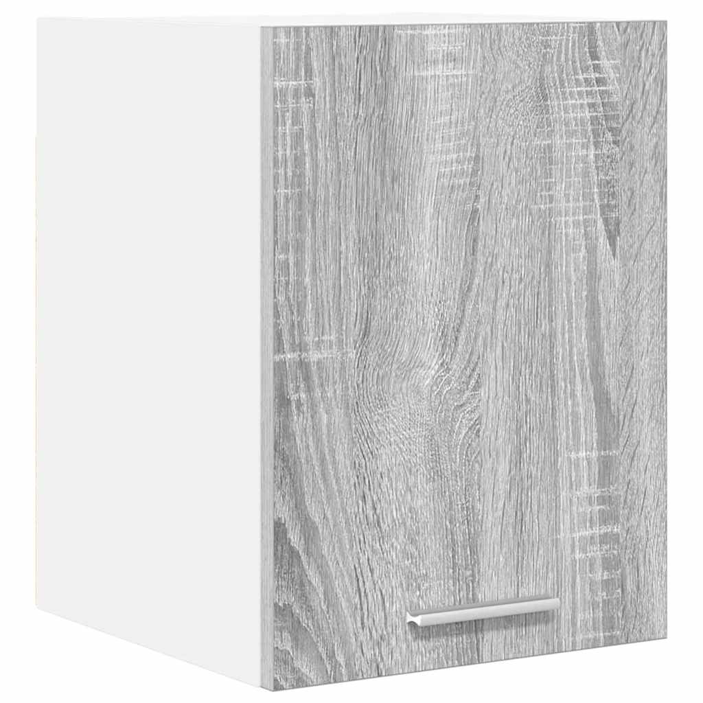 Hangkast Grijs Sonoma en Wit 30 x 31 x 40 cm Bewerkt hout is nu te koop bij PeponiXL, paradijselijk wonen!
