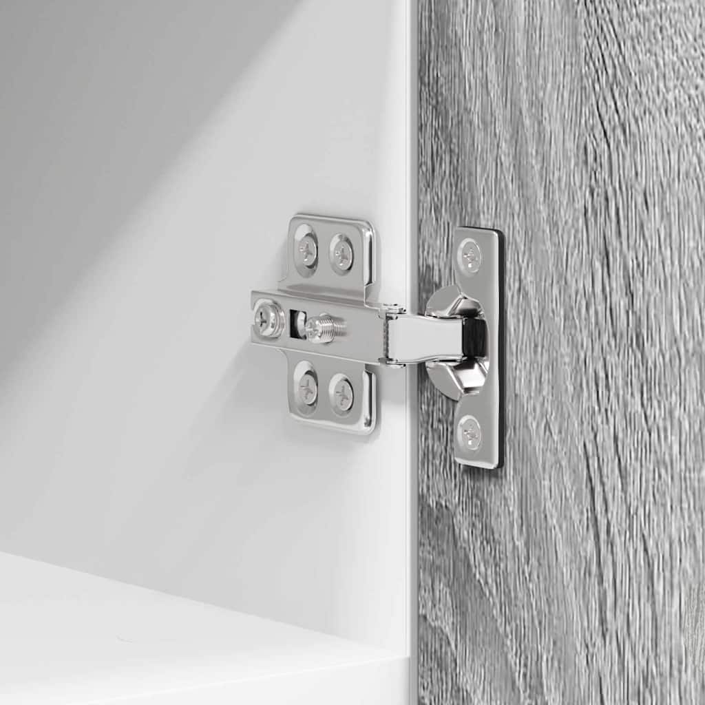 Hangkast 2 pcs Grijs Sonoma en Wit 30 x 31 x 40 cm Bewerkt hout is nu te koop bij PeponiXL, paradijselijk wonen!