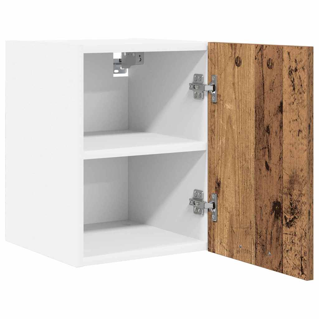 Hangkast 2 pcs Oude Hout en Wit 30 x 31 x 40 cm Bewerkt hout is nu te koop bij PeponiXL, paradijselijk wonen!