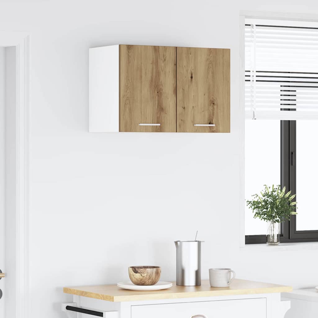Hangkast 2 pcs Ambachtelijke Eik en Wit 30 x 31 x 40 cm is nu te koop bij PeponiXL, paradijselijk wonen!