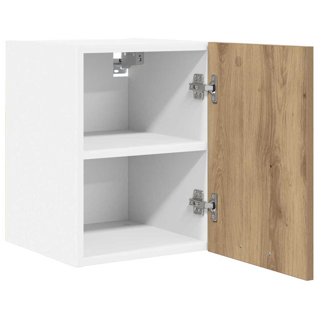 Hangkast 2 pcs Ambachtelijke Eik en Wit 30 x 31 x 40 cm is nu te koop bij PeponiXL, paradijselijk wonen!