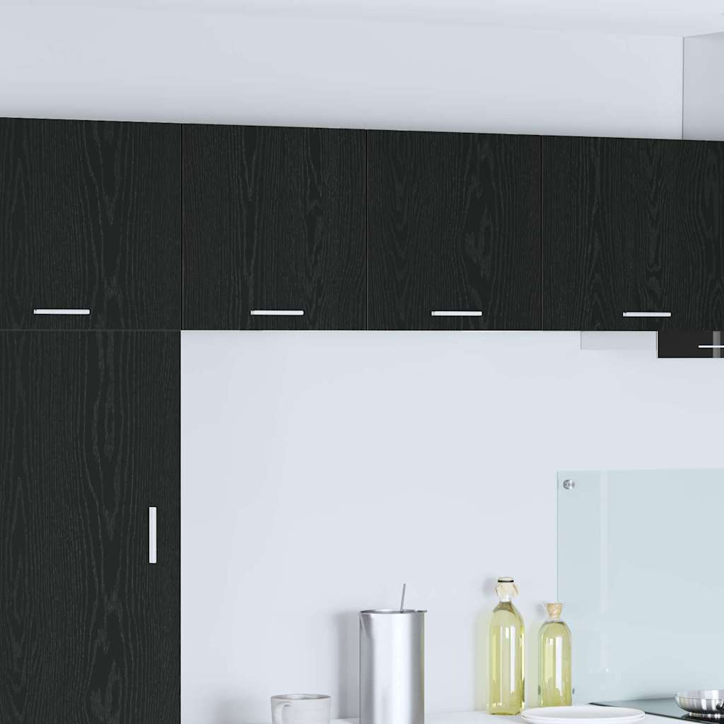 Hangkast Zwarte Eik en Wit 40 x 31 x 40 cm Bewerkt hout is nu te koop bij PeponiXL, paradijselijk wonen!