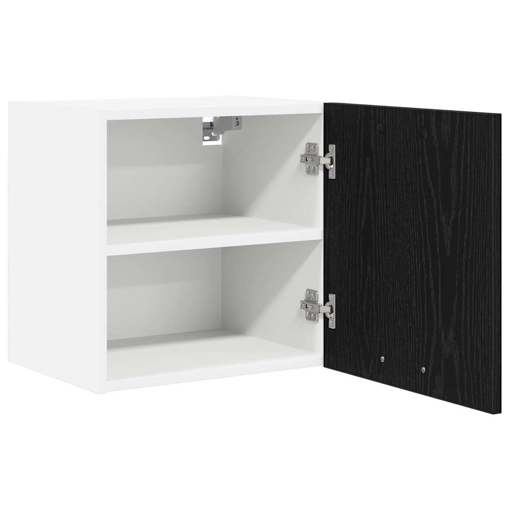 Hangkast Zwarte Eik en Wit 40 x 31 x 40 cm Bewerkt hout is nu te koop bij PeponiXL, paradijselijk wonen!