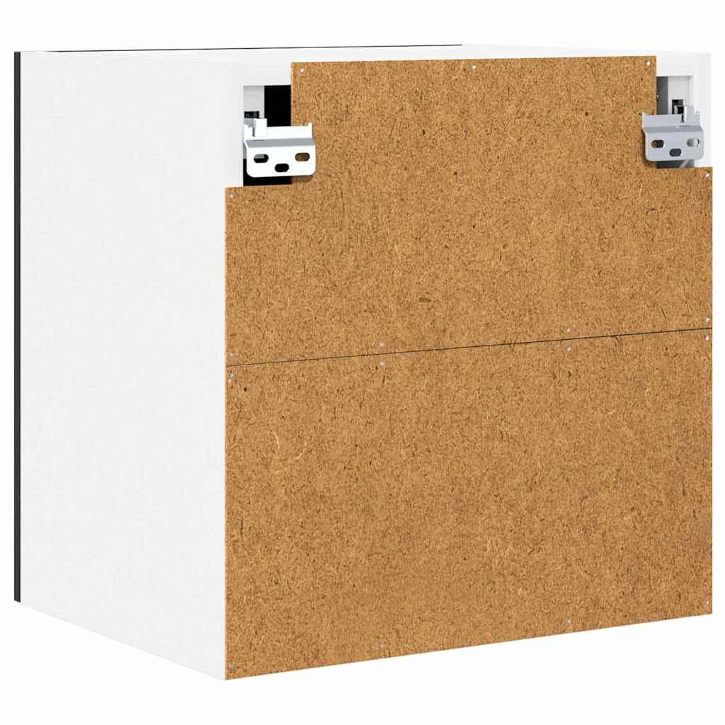 Hangkast Zwarte Eik en Wit 40 x 31 x 40 cm Bewerkt hout is nu te koop bij PeponiXL, paradijselijk wonen!