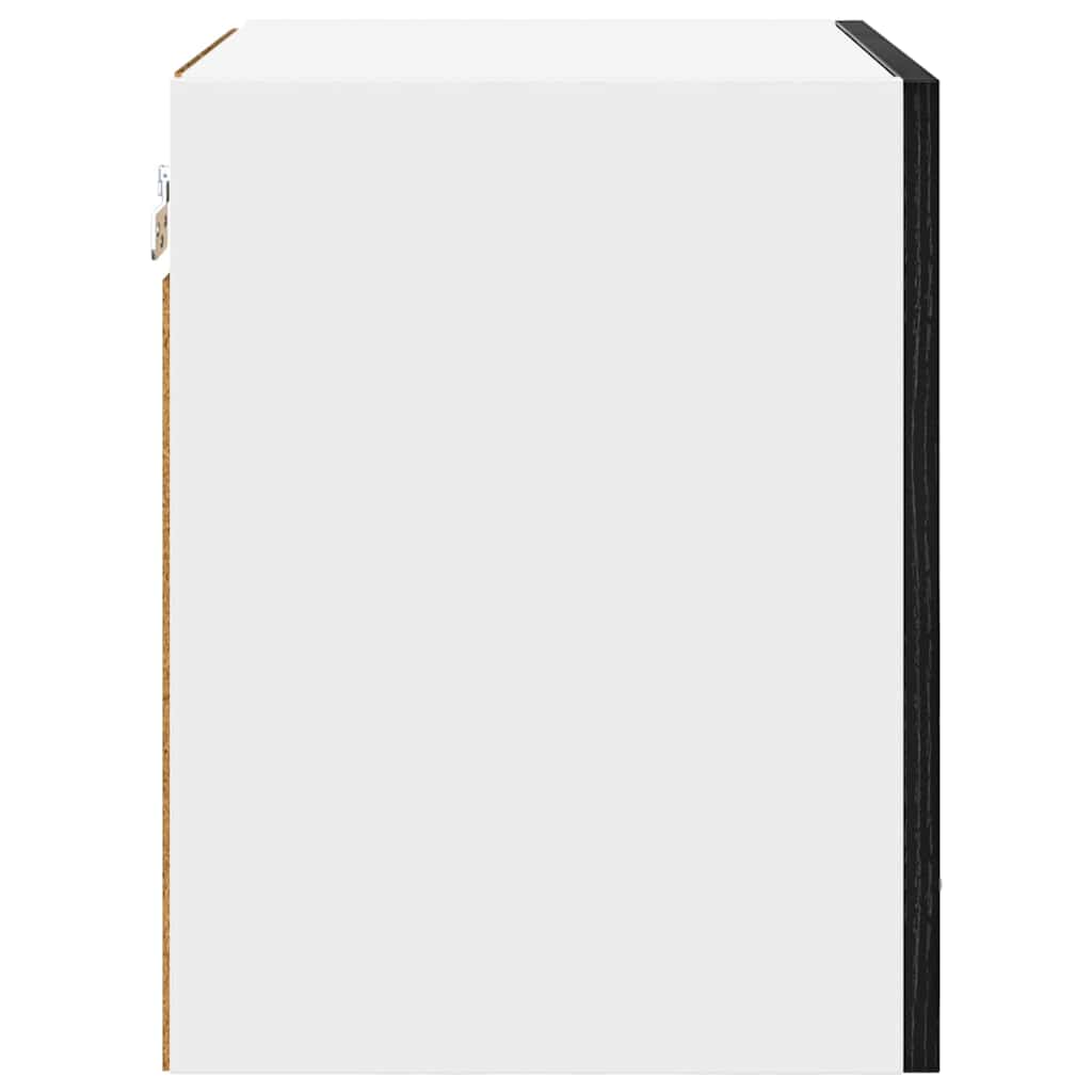 Hangkast 2 pcs Zwarte Eik en Wit 40 x 31 x 40 cm Bewerkt hout is nu te koop bij PeponiXL, paradijselijk wonen!