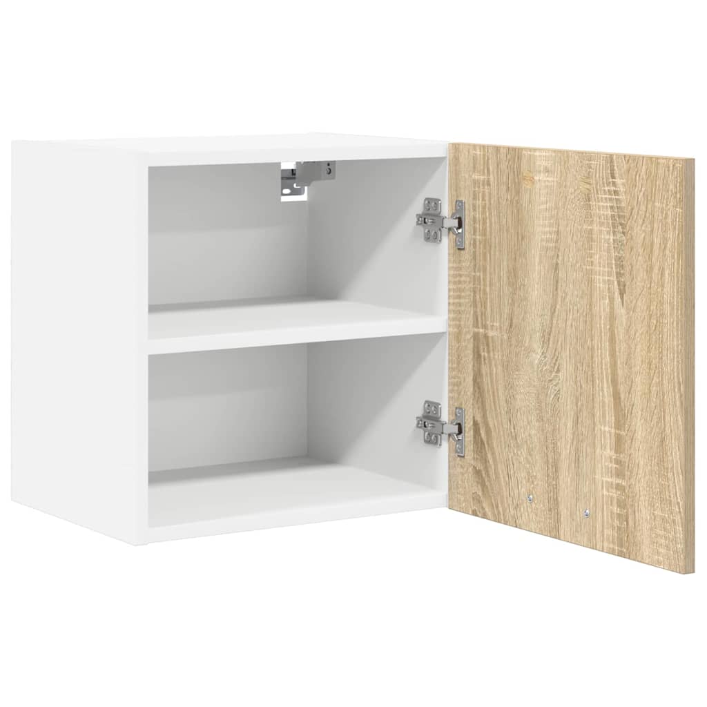 Hangkast Riga 2 pcs Sonoma Eik en Wit 40 x 31 x 40 cm is nu te koop bij PeponiXL, paradijselijk wonen!