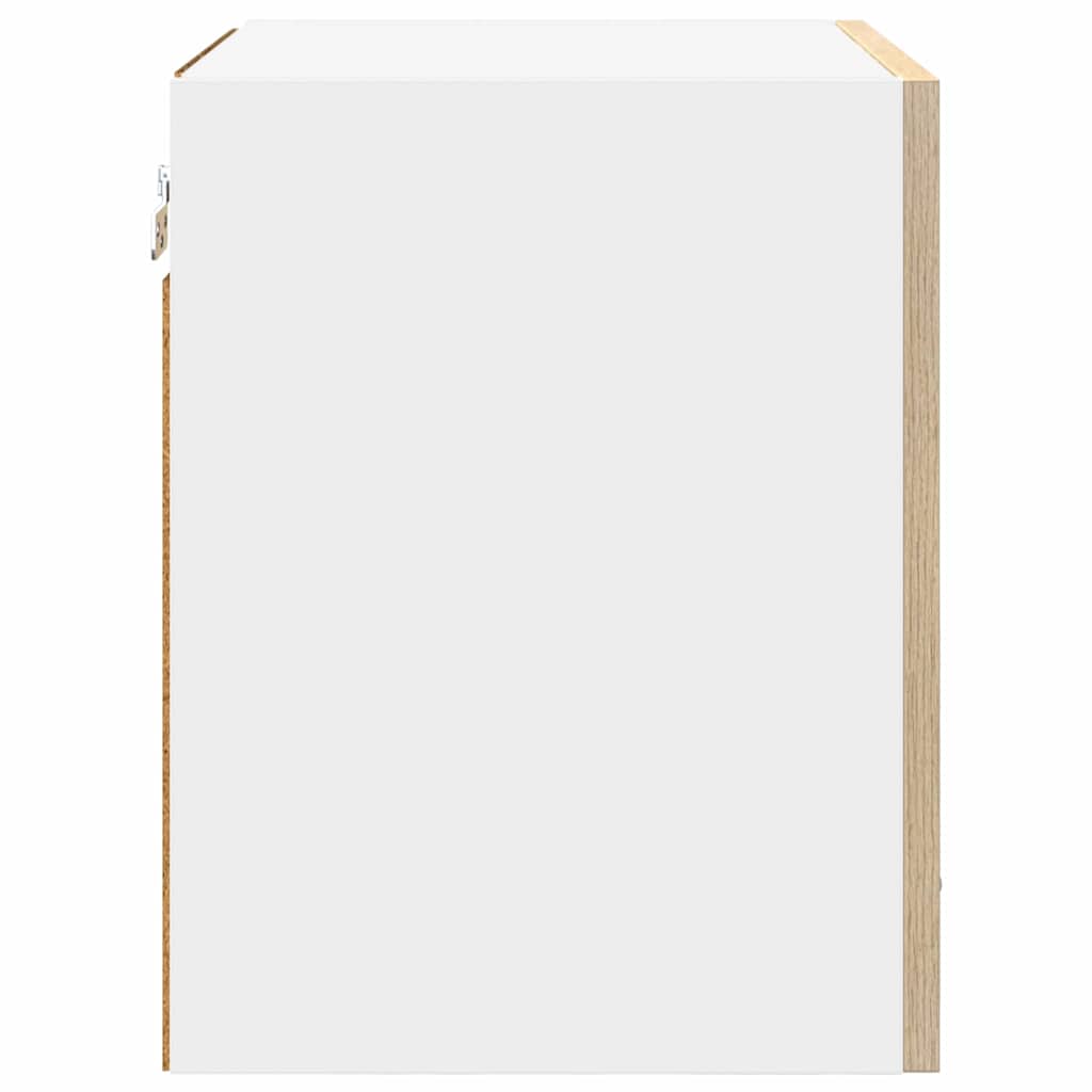 Hangkast Riga 2 pcs Sonoma Eik en Wit 40 x 31 x 40 cm is nu te koop bij PeponiXL, paradijselijk wonen!