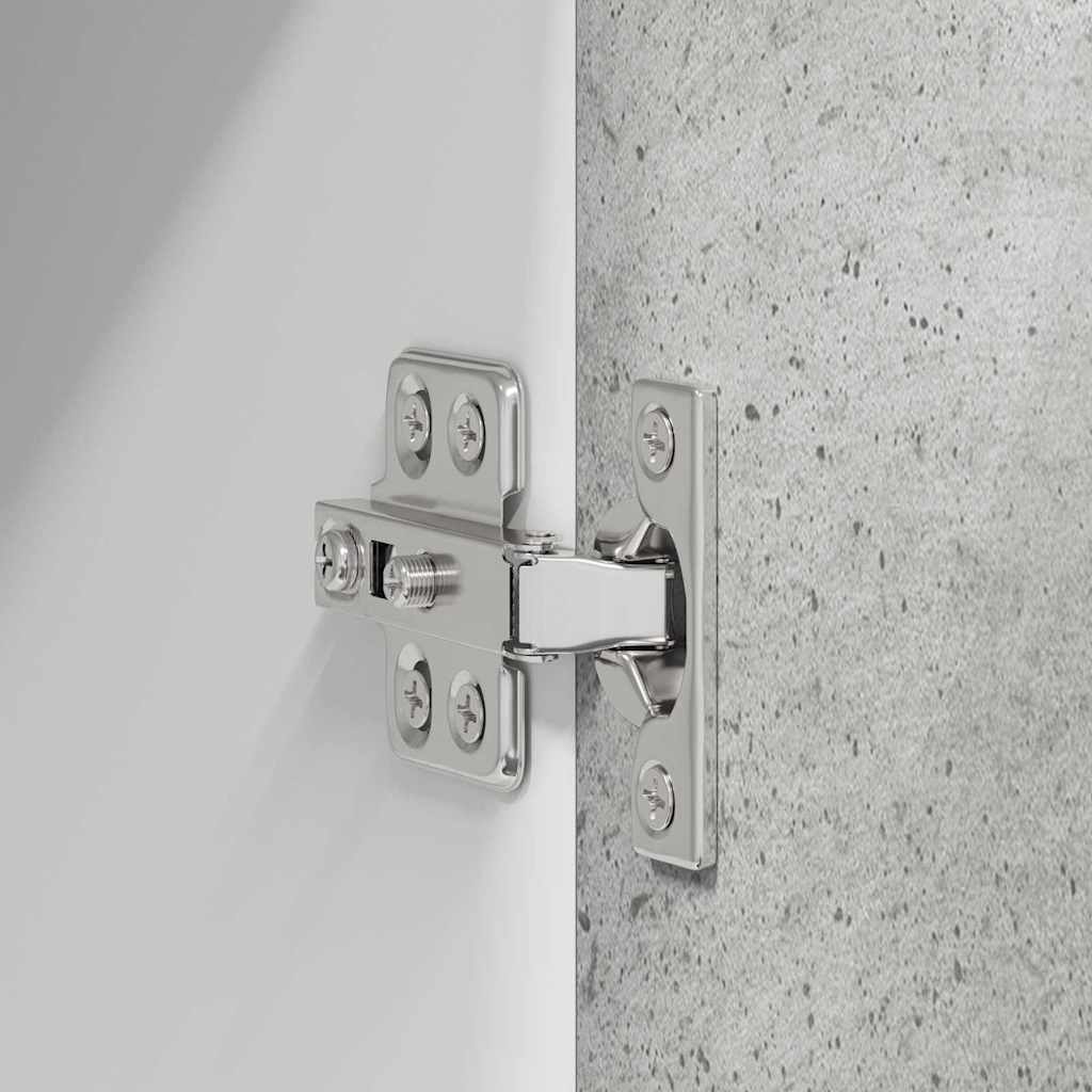 Hangkast 2 pcs Beton Grijs en Wit 40 x 31 x 40 cm Bewerkt hout is nu te koop bij PeponiXL, paradijselijk wonen!