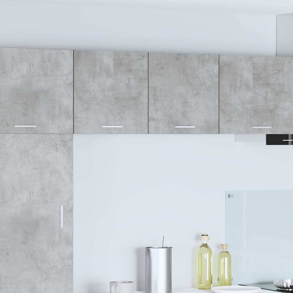 Hangkast 2 pcs Beton Grijs en Wit 40 x 31 x 40 cm Bewerkt hout is nu te koop bij PeponiXL, paradijselijk wonen!