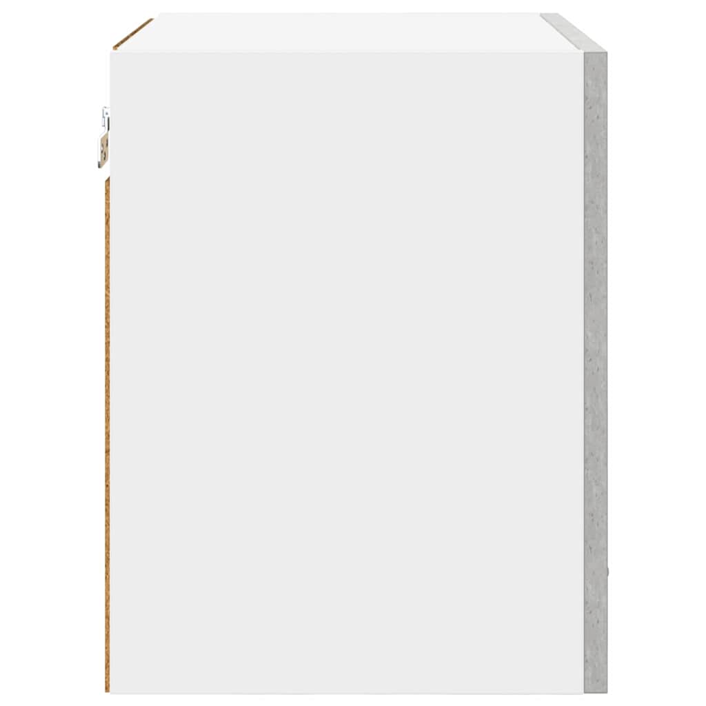 Hangkast 2 pcs Beton Grijs en Wit 40 x 31 x 40 cm Bewerkt hout is nu te koop bij PeponiXL, paradijselijk wonen!