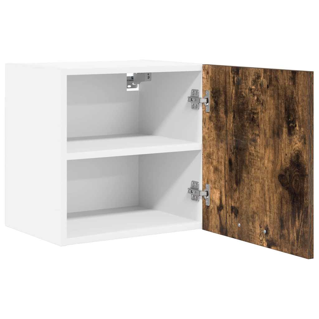 Hangkast Gerookte Eik en Wit 40 x 31 x 40 cm Bewerkt hout is nu te koop bij PeponiXL, paradijselijk wonen!
