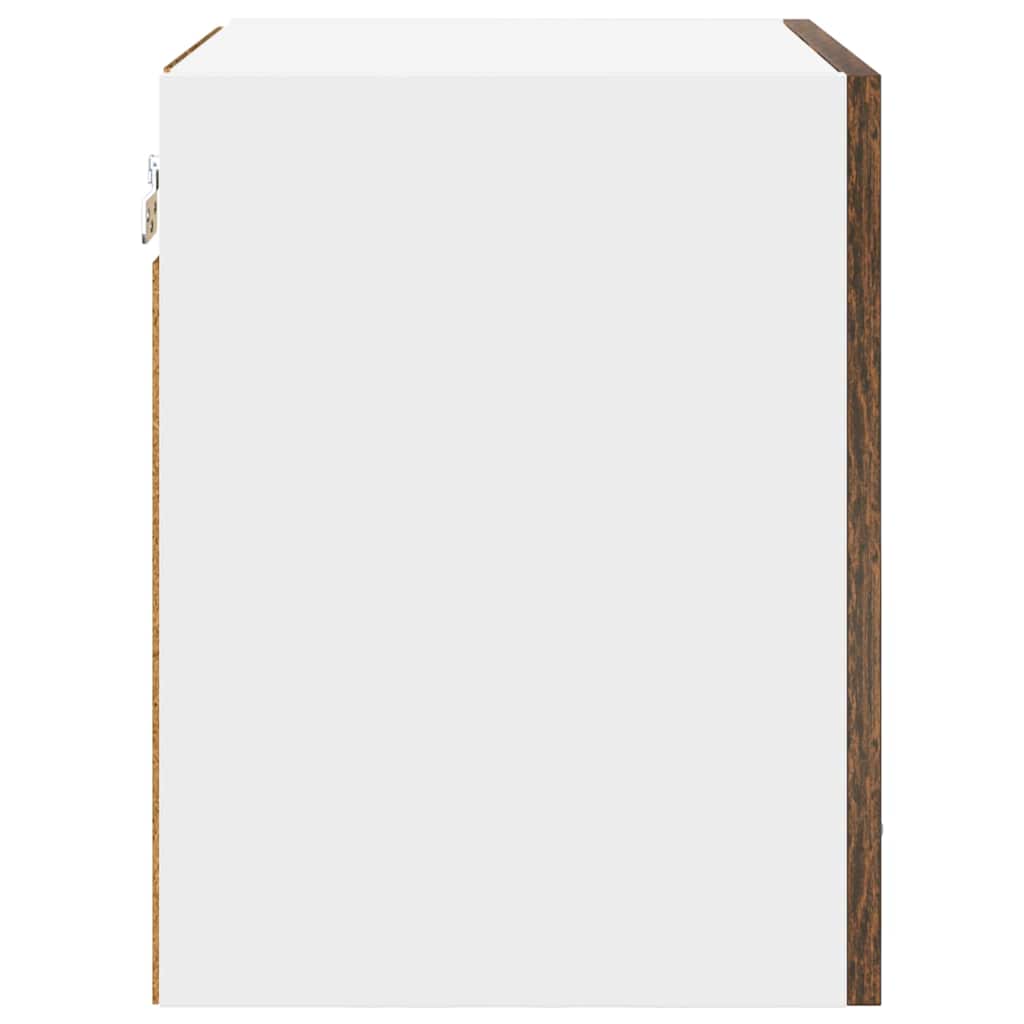 Hangkast Gerookte Eik en Wit 40 x 31 x 40 cm Bewerkt hout is nu te koop bij PeponiXL, paradijselijk wonen!