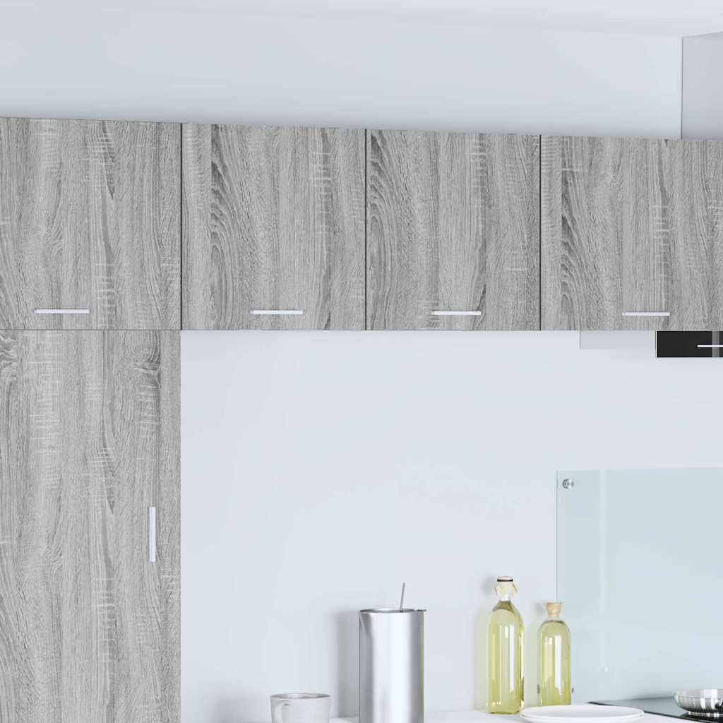 Hangkast 2 pcs Grijs Sonoma en Wit 40 x 31 x 40 cm Bewerkt hout is nu te koop bij PeponiXL, paradijselijk wonen!