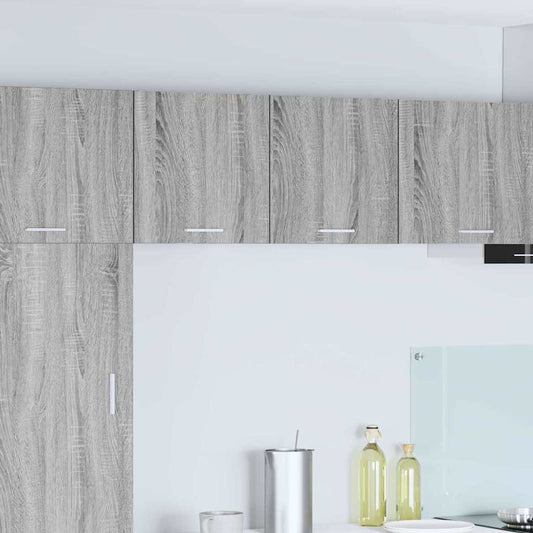 Hangkast 2 pcs Grijs Sonoma en Wit 40 x 31 x 40 cm Bewerkt hout is nu te koop bij PeponiXL, paradijselijk wonen!