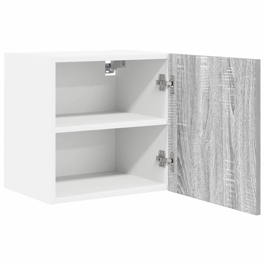 Hangkast 2 pcs Grijs Sonoma en Wit 40 x 31 x 40 cm Bewerkt hout is nu te koop bij PeponiXL, paradijselijk wonen!