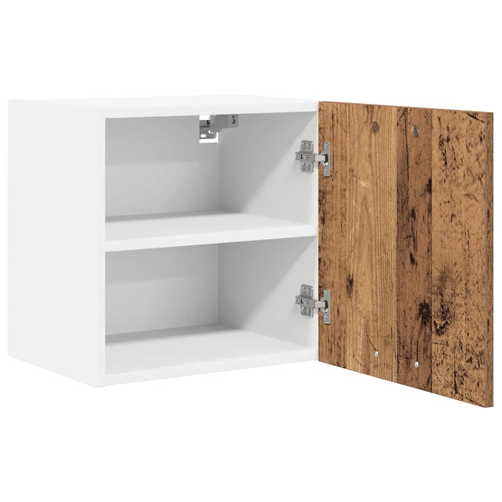 Hangkast Oude Hout en Wit 40 x 31 x 40 cm Bewerkt hout is nu te koop bij PeponiXL, paradijselijk wonen!