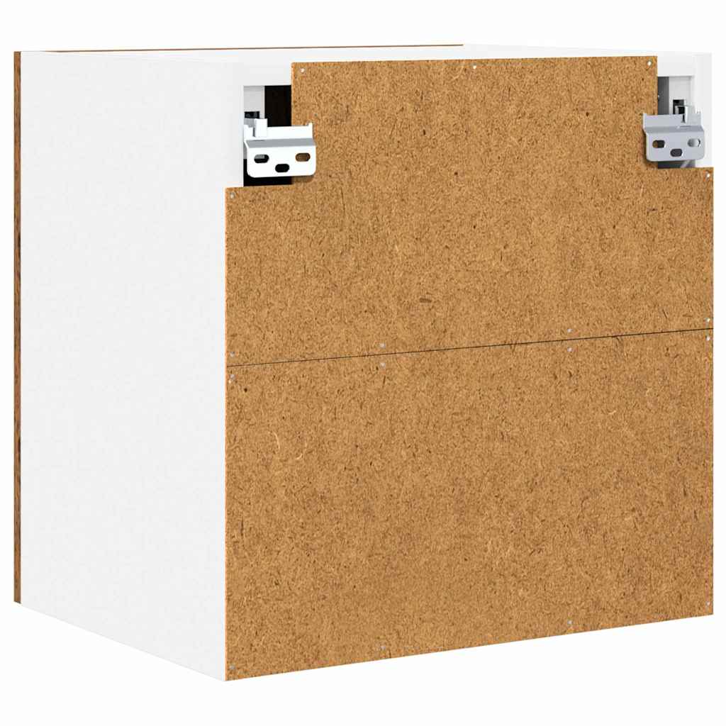 Hangkast Oude Hout en Wit 40 x 31 x 40 cm Bewerkt hout is nu te koop bij PeponiXL, paradijselijk wonen!