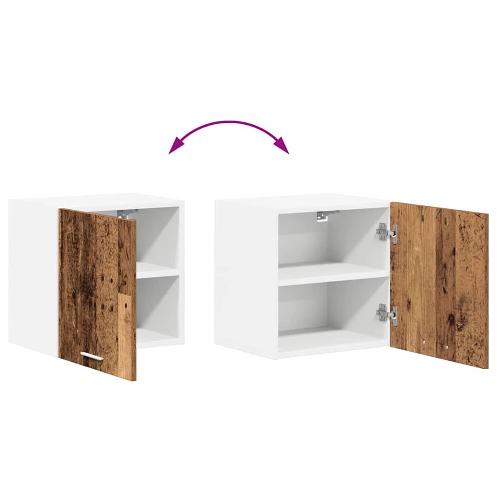 Hangkast Oude Hout en Wit 40 x 31 x 40 cm Bewerkt hout is nu te koop bij PeponiXL, paradijselijk wonen!