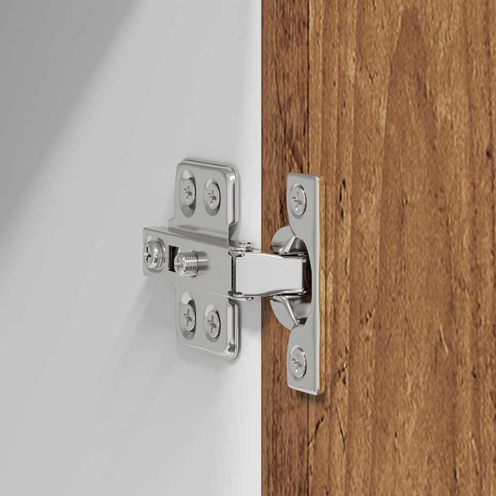 Hangkast 2 pcs Oude Hout en Wit 40 x 31 x 40 cm Bewerkt hout is nu te koop bij PeponiXL, paradijselijk wonen!