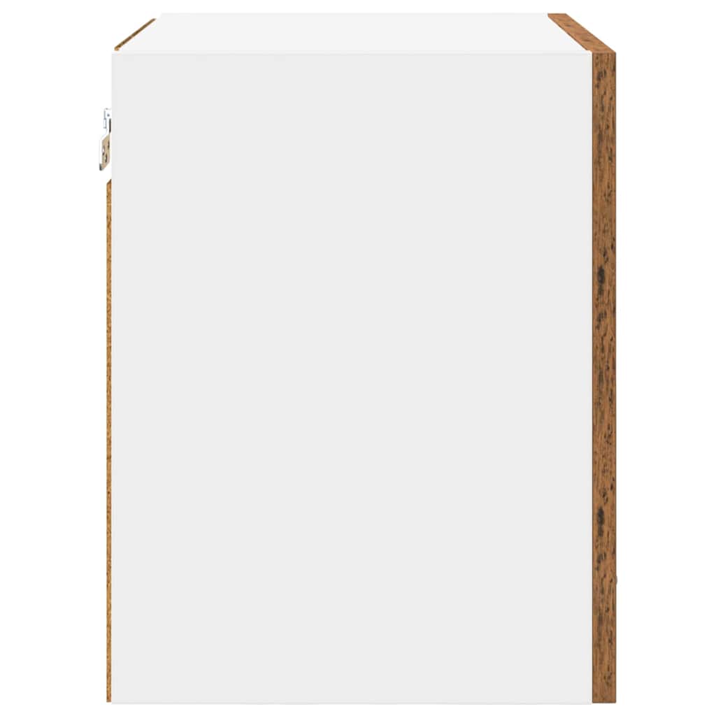 Hangkast 2 pcs Oude Hout en Wit 40 x 31 x 40 cm Bewerkt hout is nu te koop bij PeponiXL, paradijselijk wonen!