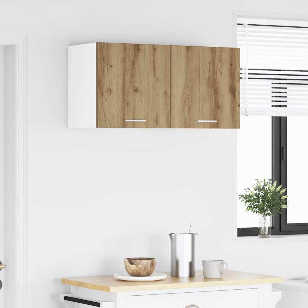 Hangkast 2 pcs Ambachtelijke Eik en Wit 40 x 31 x 40 cm is nu te koop bij PeponiXL, paradijselijk wonen!