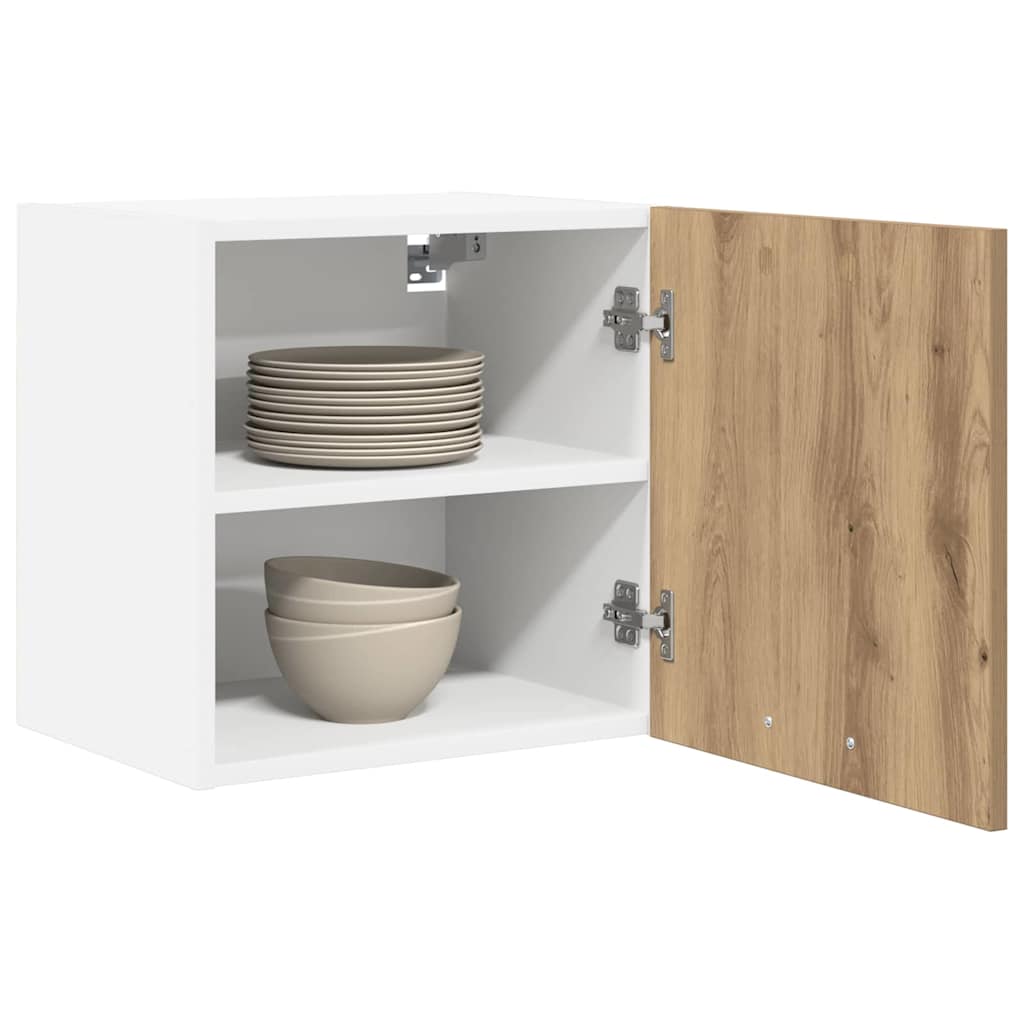 Hangkast 2 pcs Ambachtelijke Eik en Wit 40 x 31 x 40 cm is nu te koop bij PeponiXL, paradijselijk wonen!