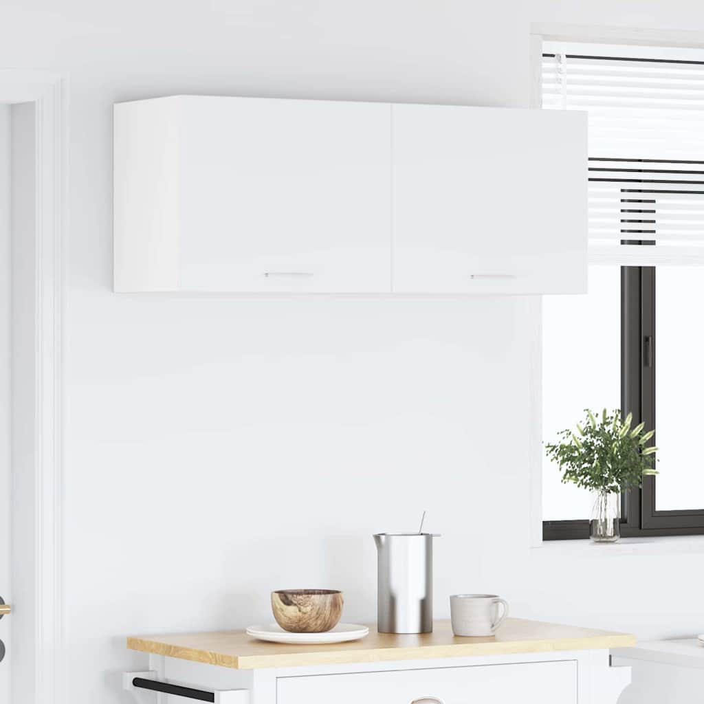 Hangkast met opslag 2 pcs Wit 50 x 31 x 40 cm Bewerkt hout is nu te koop bij PeponiXL, paradijselijk wonen!