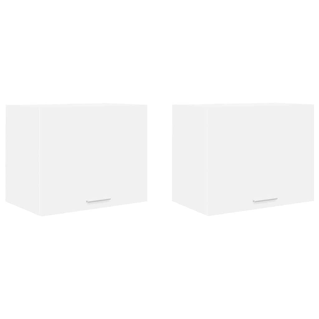 Hangkast met opslag 2 pcs Wit 50 x 31 x 40 cm Bewerkt hout is nu te koop bij PeponiXL, paradijselijk wonen!