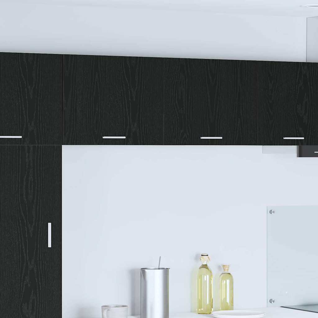 Hangkast Zwarte Eik en Wit 50 x 31 x 40 cm Bewerkt hout is nu te koop bij PeponiXL, paradijselijk wonen!