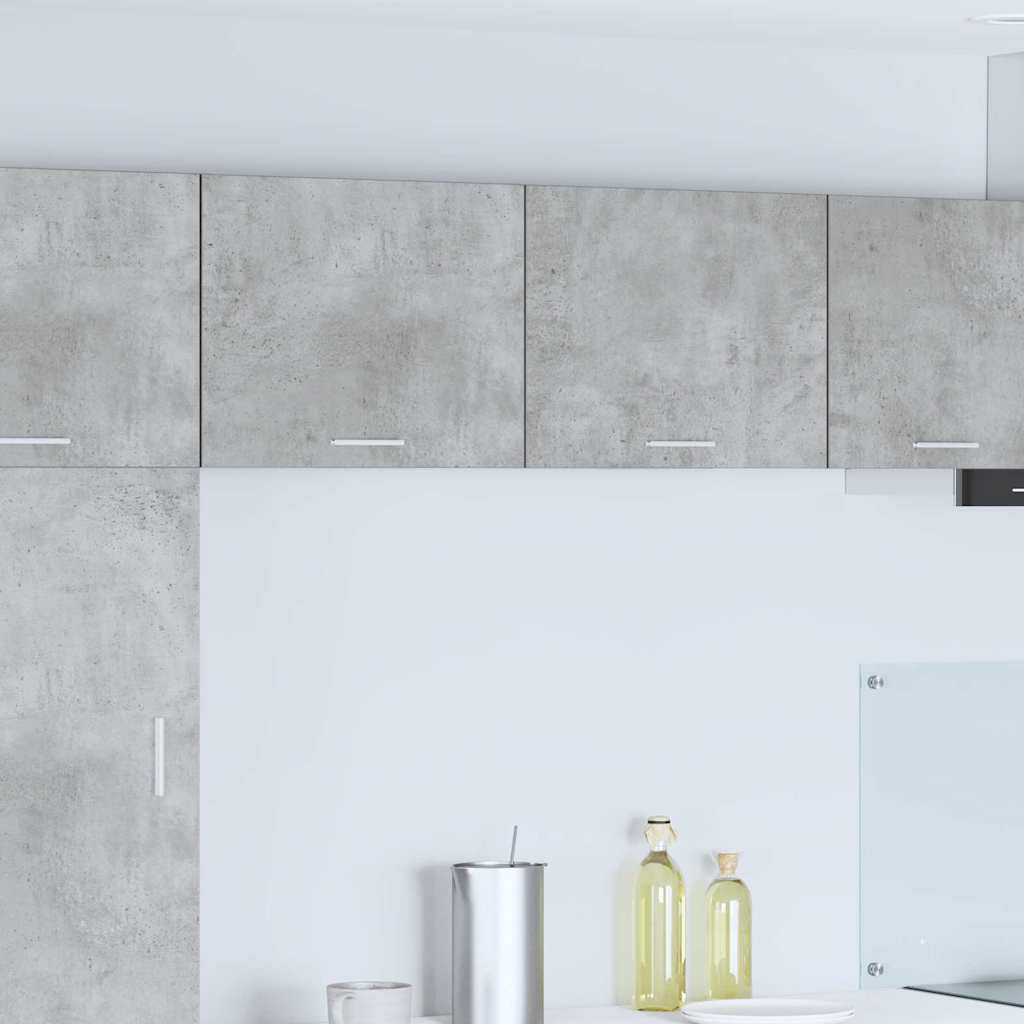 Hangkast 2 pcs Beton Grijs en Wit 50 x 31 x 40 cm Bewerkt hout is nu te koop bij PeponiXL, paradijselijk wonen!