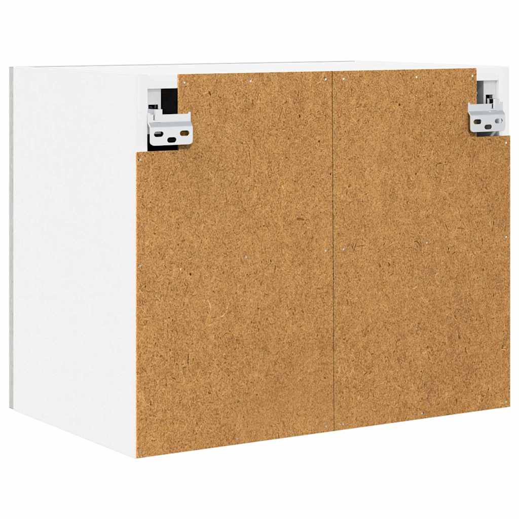 Hangkast 2 pcs Beton Grijs en Wit 50 x 31 x 40 cm Bewerkt hout is nu te koop bij PeponiXL, paradijselijk wonen!