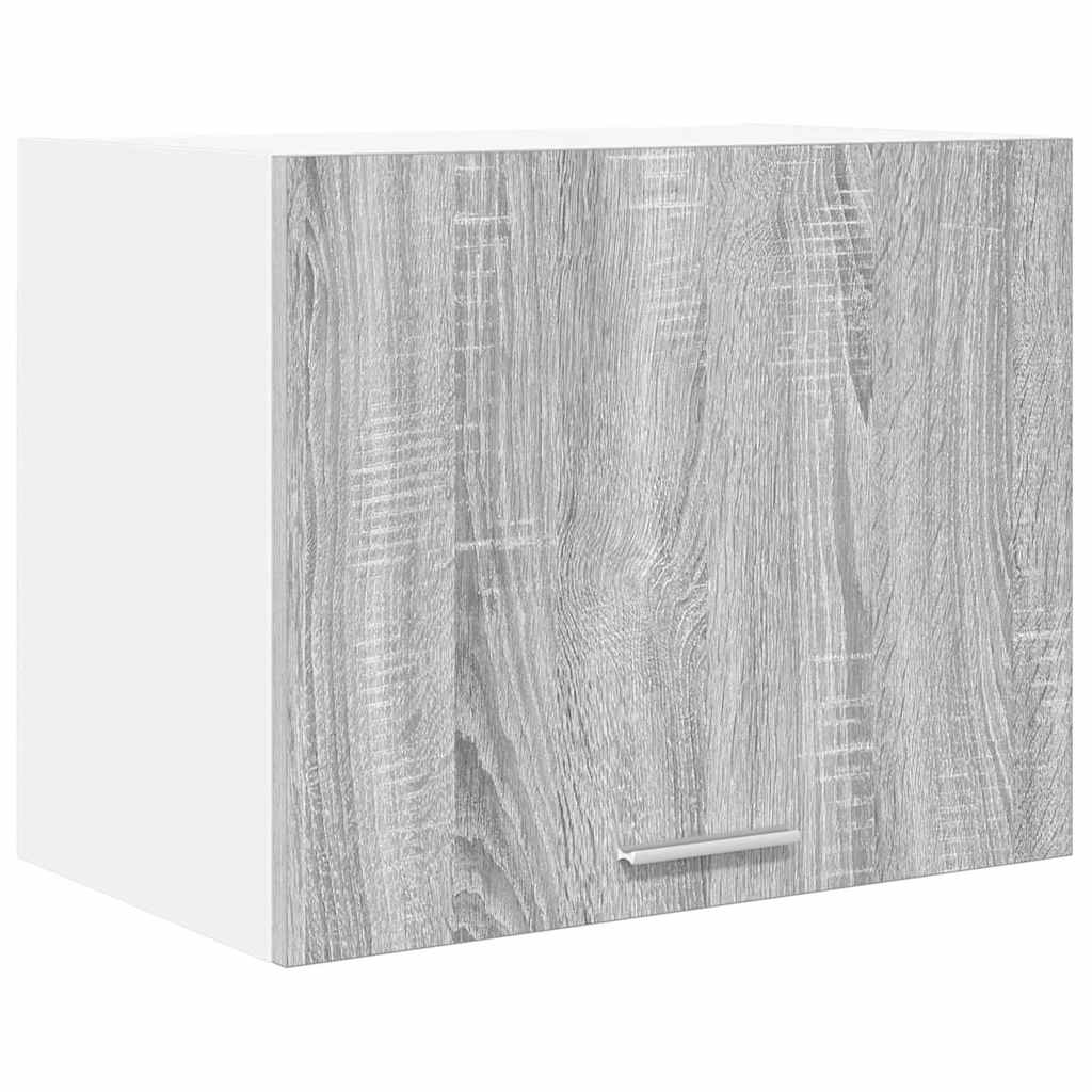 Hangkast Grijs Sonoma en Wit 50 x 31 x 40 cm Bewerkt hout is nu te koop bij PeponiXL, paradijselijk wonen!