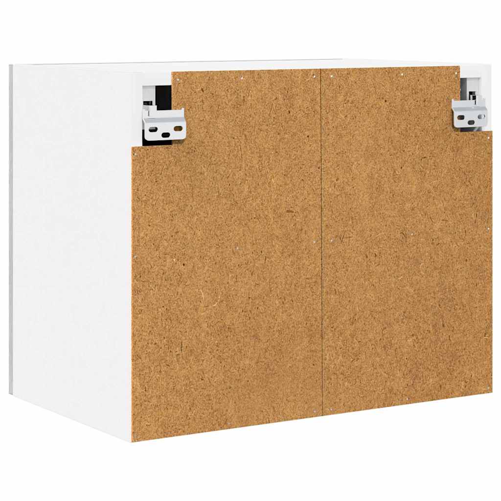 Hangkast Grijs Sonoma en Wit 50 x 31 x 40 cm Bewerkt hout is nu te koop bij PeponiXL, paradijselijk wonen!