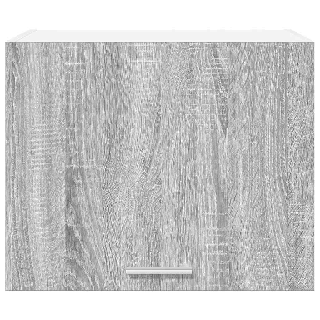 Hangkast Grijs Sonoma en Wit 50 x 31 x 40 cm Bewerkt hout is nu te koop bij PeponiXL, paradijselijk wonen!