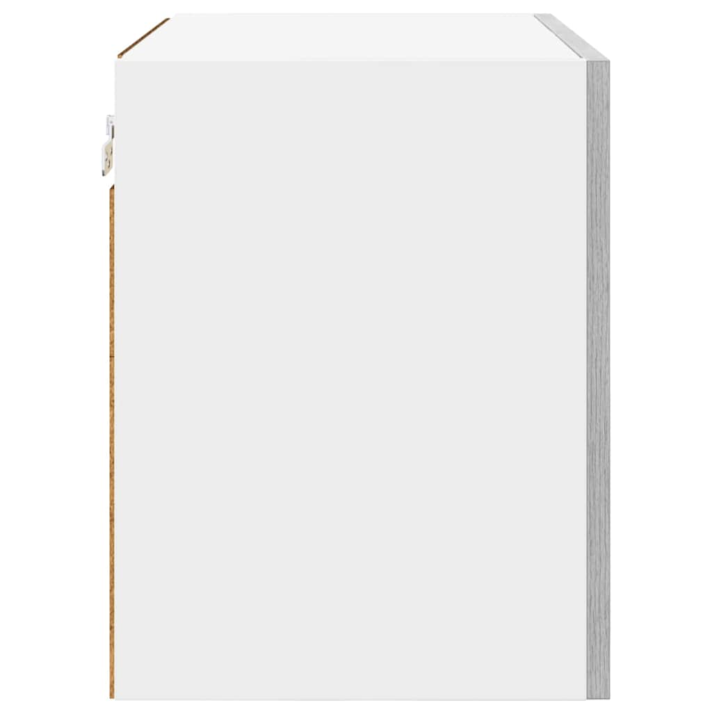 Hangkast Grijs Sonoma en Wit 50 x 31 x 40 cm Bewerkt hout is nu te koop bij PeponiXL, paradijselijk wonen!