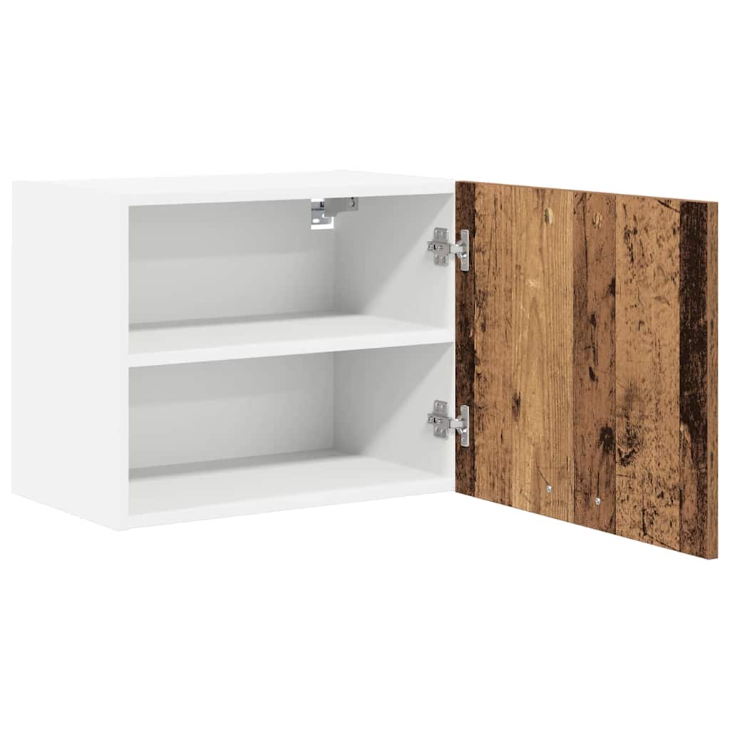 Hangkast Oude Hout en Wit 50 x 31 x 40 cm Bewerkt hout is nu te koop bij PeponiXL, paradijselijk wonen!
