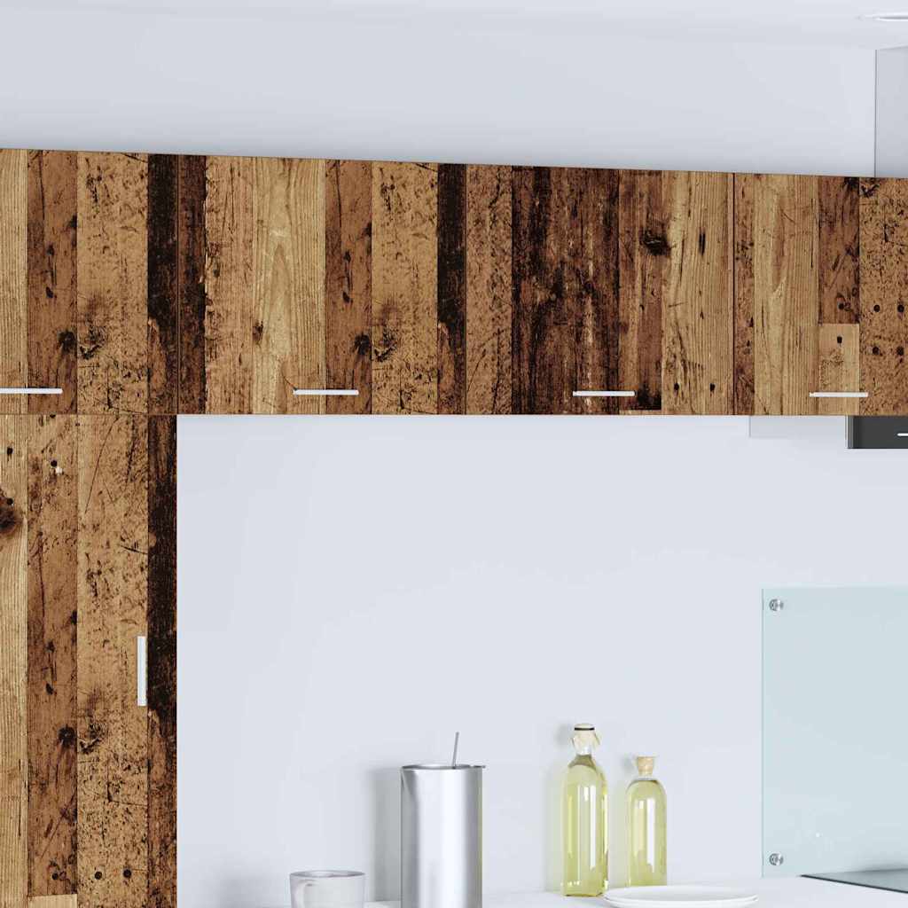 Hangkast 2 pcs Oude Hout en Wit 50 x 31 x 40 cm Bewerkt hout is nu te koop bij PeponiXL, paradijselijk wonen!