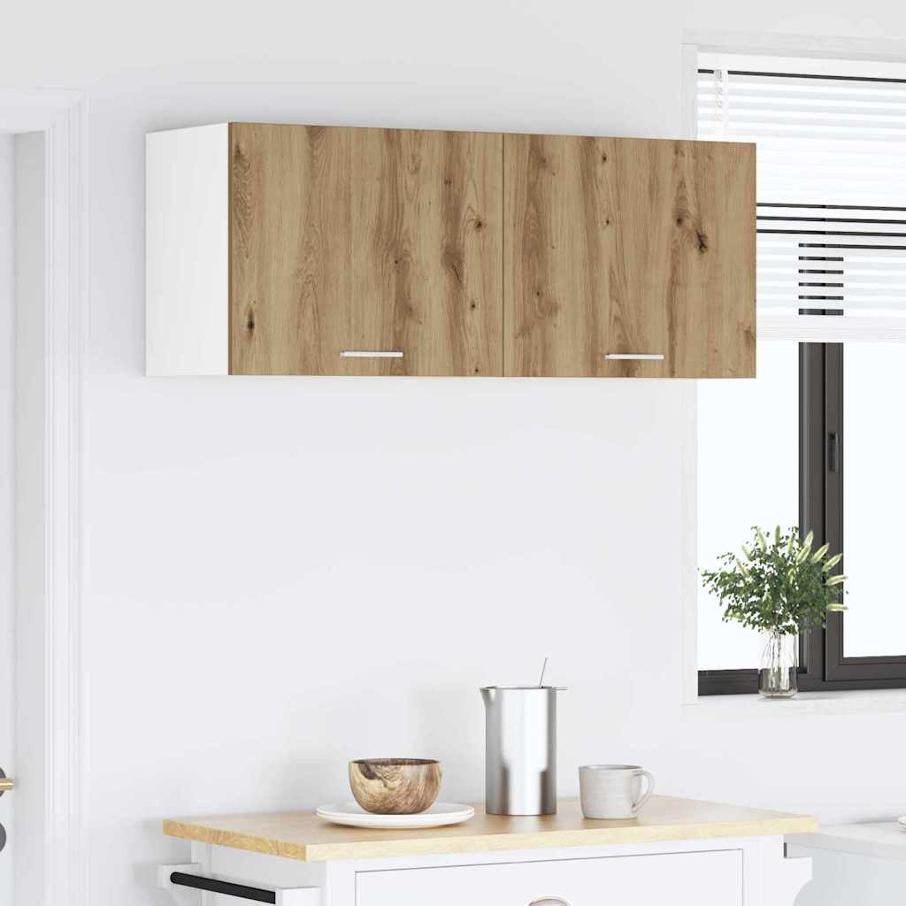 Hangkast 2 pcs Ambachtelijke Eik en Wit 50 x 31 x 40 cm is nu te koop bij PeponiXL, paradijselijk wonen!