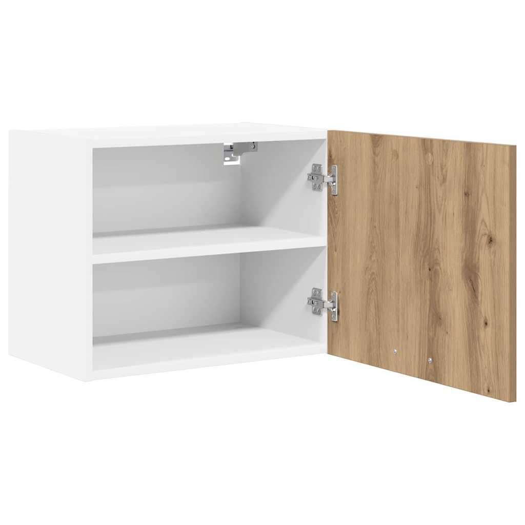 Hangkast 2 pcs Ambachtelijke Eik en Wit 50 x 31 x 40 cm is nu te koop bij PeponiXL, paradijselijk wonen!