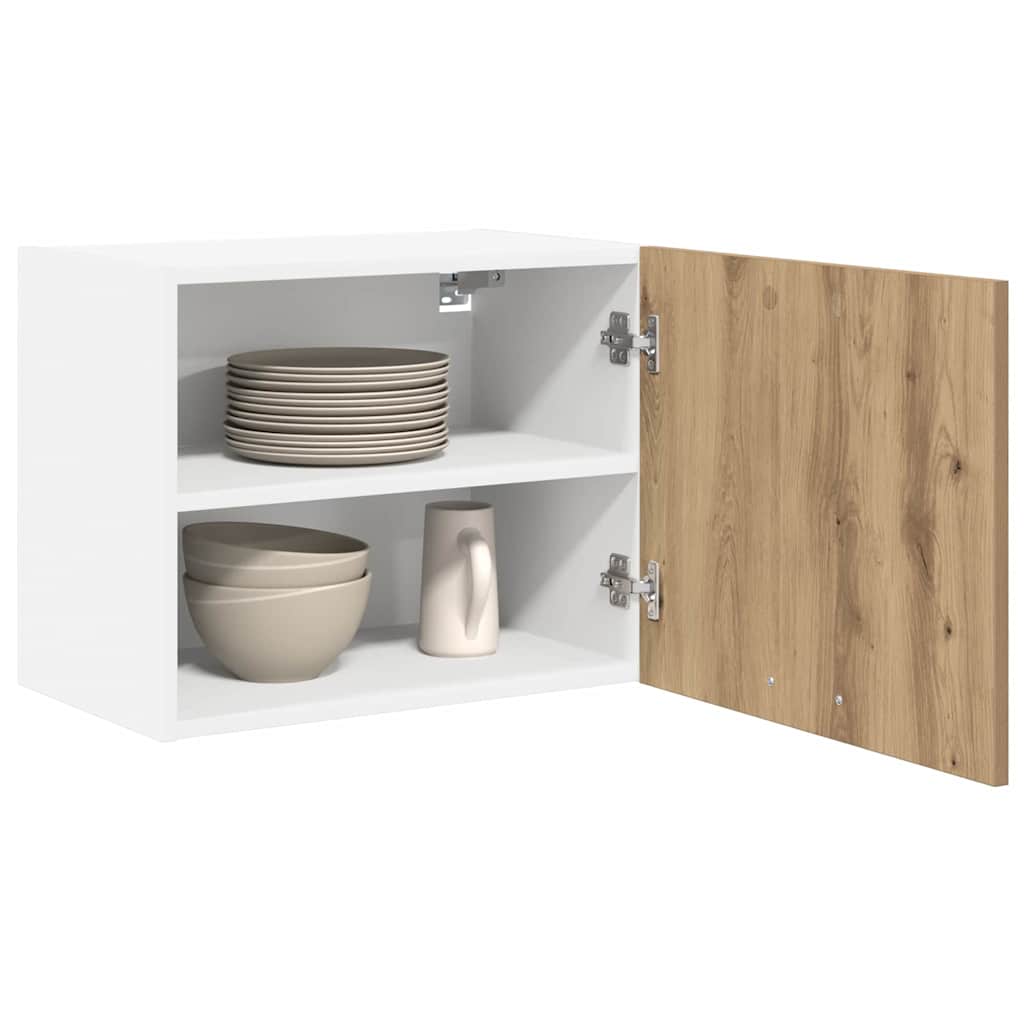 Hangkast 2 pcs Ambachtelijke Eik en Wit 50 x 31 x 40 cm is nu te koop bij PeponiXL, paradijselijk wonen!